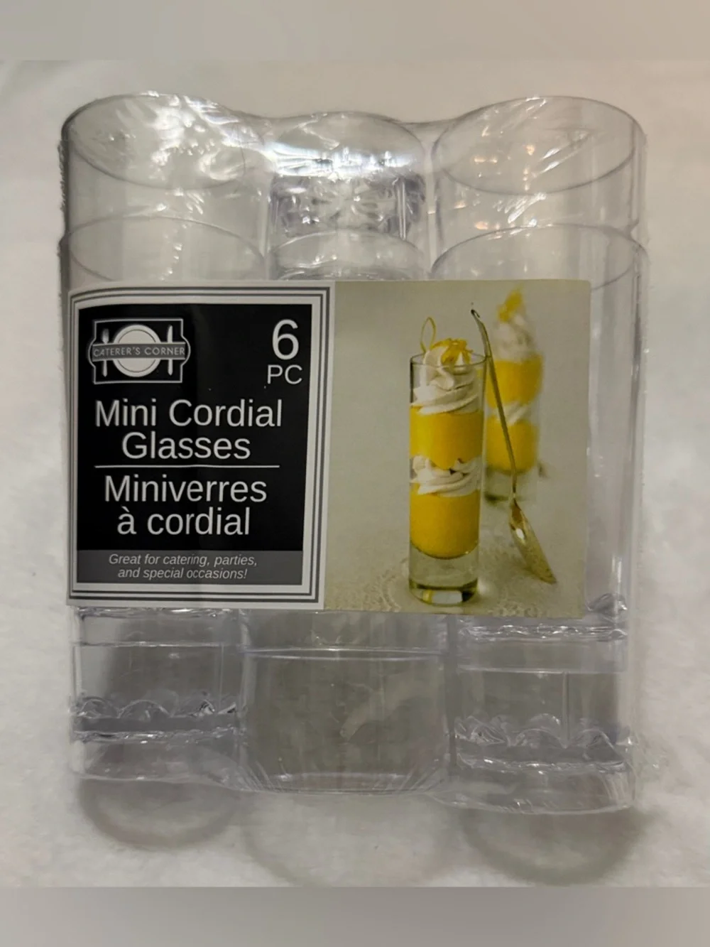 💜 Plastic Mini Cordial Glasses Set of 6